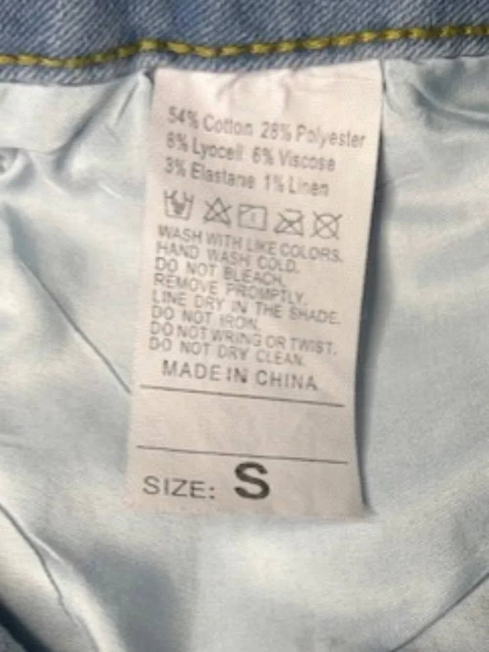 Women's Wide Leg Baggy Jeans Light Wash Size S